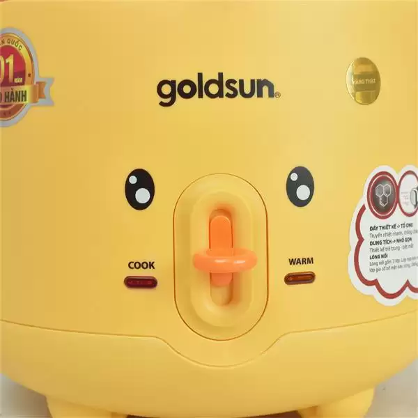 Nồi Cơm Điện Nắp Liền Goldsun GRC5020 Hình Vịt Vàng 1 Lít