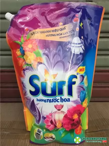 Nước Giặt Surf Hương Nước Hoa, Túi 3.1Kg (3 Lít) Có Vòi Rót